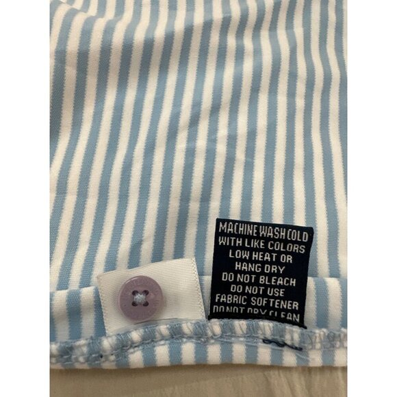 Horn Legend Mens Striped Polo Shirt Blue White Short Sleeve Golf Shirt, Large - Picture 11 of 11